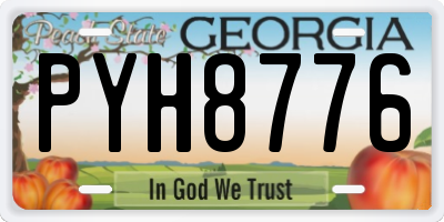 GA license plate PYH8776