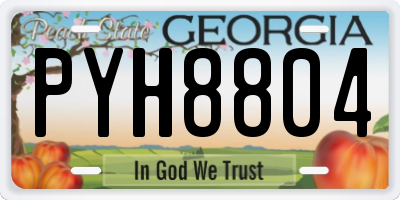 GA license plate PYH8804