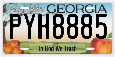 GA license plate PYH8885