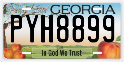 GA license plate PYH8899