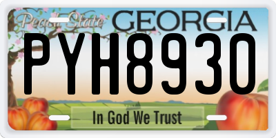 GA license plate PYH8930