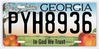 GA license plate PYH8936