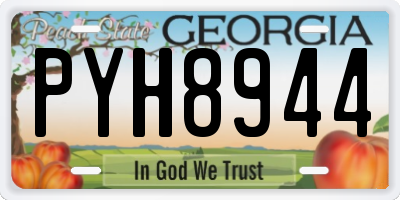 GA license plate PYH8944