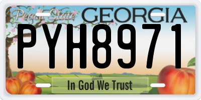 GA license plate PYH8971