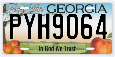 GA license plate PYH9064