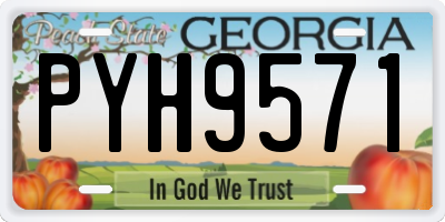 GA license plate PYH9571