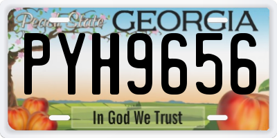 GA license plate PYH9656