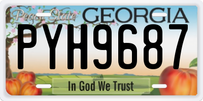 GA license plate PYH9687