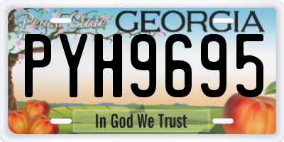 GA license plate PYH9695