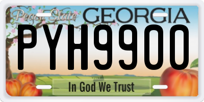 GA license plate PYH9900