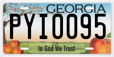 GA license plate PYI0095