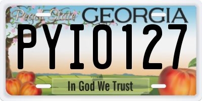 GA license plate PYI0127