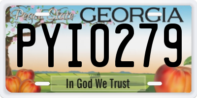 GA license plate PYI0279