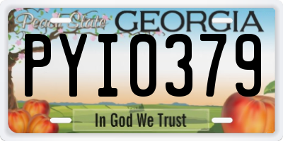 GA license plate PYI0379