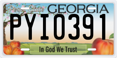 GA license plate PYI0391