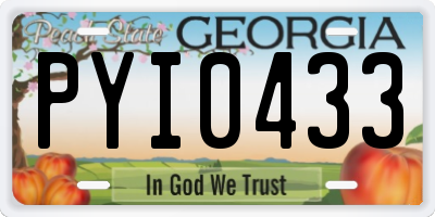 GA license plate PYI0433