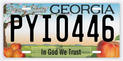 GA license plate PYI0446