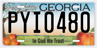 GA license plate PYI0480