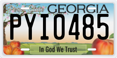 GA license plate PYI0485