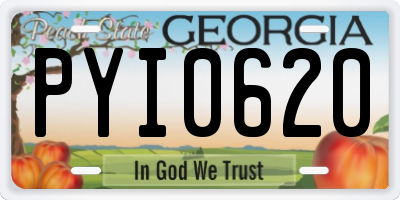 GA license plate PYI0620