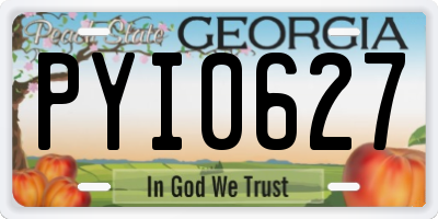 GA license plate PYI0627