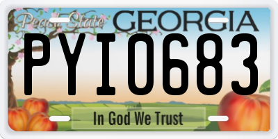GA license plate PYI0683