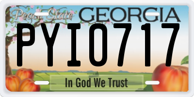 GA license plate PYI0717