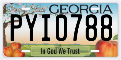 GA license plate PYI0788