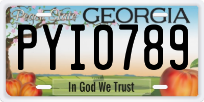 GA license plate PYI0789