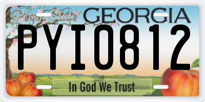 GA license plate PYI0812