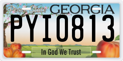 GA license plate PYI0813