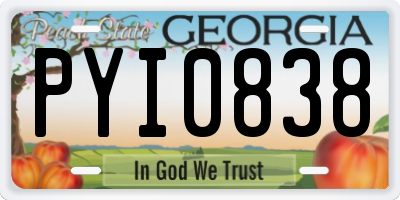 GA license plate PYI0838