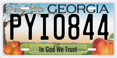GA license plate PYI0844