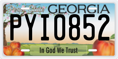 GA license plate PYI0852