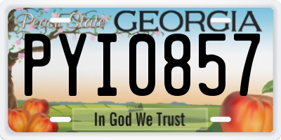GA license plate PYI0857