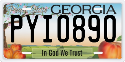 GA license plate PYI0890