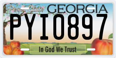 GA license plate PYI0897