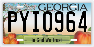 GA license plate PYI0964