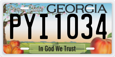 GA license plate PYI1034