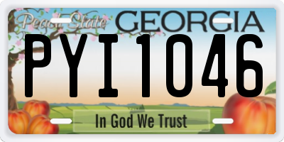 GA license plate PYI1046