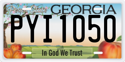 GA license plate PYI1050