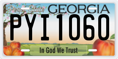 GA license plate PYI1060