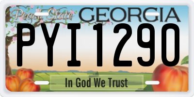 GA license plate PYI1290