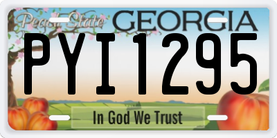 GA license plate PYI1295