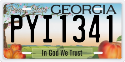 GA license plate PYI1341