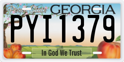GA license plate PYI1379
