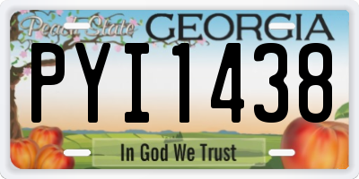 GA license plate PYI1438
