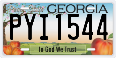 GA license plate PYI1544