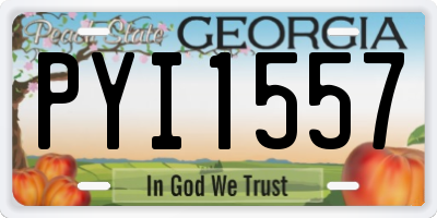 GA license plate PYI1557