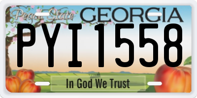 GA license plate PYI1558